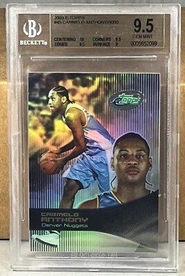 2003 ETOPPS #45 CARMELO ANTHONY BGS 9.5 GEM MINT DENVER NUGGETS ROOKIE - Image 1 of 2