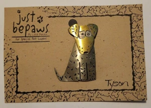 PIN DE PERRO ""TYSON"" DE COLECCIÓN PELTRE JUST BEPAWS por RELAJADO DÉCADA DE 1990 NUEVO CARDADO - Imagen 1 de 1