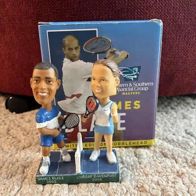 James Blake Lindsay Davenport Doble Mini Bobblehead Tenis Cincinnati Open Tour. Foto 1 de 4