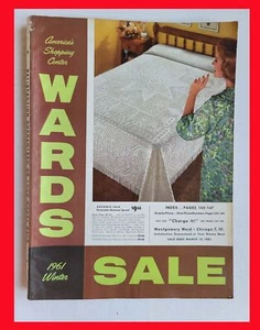 1961 Montgomery Ward Winter Catalog Fashion Cameras Bikes Rifles Tools Auto More - Picture 1 of 11