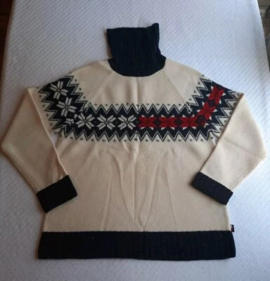 De Colección Tommy Hilfiger Cuello Tortuga Retro Invierno Jersey Vacaciones Suéter Lana Acrílico Foto 1 de 4