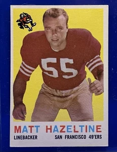 1959 Topps Football #172 Matt Hazeltine SF San Francisco 49ers - Picture 1 of 2