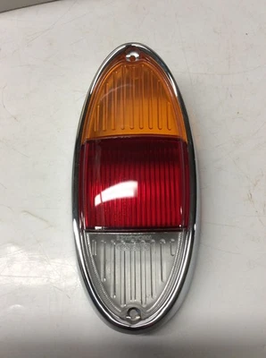 1 x Volvo Amazon Rear Tail Light Lens and Chrome Bezel 672333 Amber/Red/Clear - Image 1 of 4