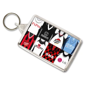 Fulham Retro Shirt Montage Schlüsselanhänger Schlüsselanhängsel klassische Sets tolles Geschenk - Bild 1 von 1