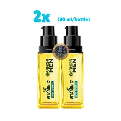 2x Garnier Masculino Turbo Brilhante Super Sérum Gel Vitamina C 5x pele brilhante - Imagem 1 de 4