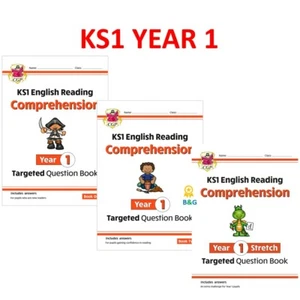 KS1 Year 1 English Targeted Reading Comprehension 3 Books Bundle with Answers - Picture 1 of 12