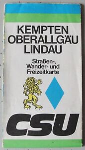 Kempten, Oberallgäu, Lindau – Karte mit Werbung CSU 1:75 000. Seltener!