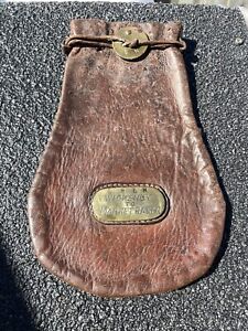 LNER railway leather cash bag Wickenby - Market Rasen