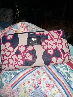 Cartera Radley London Acordeón Floral Cremallera Alrededor Usada en Excelente Condición Foto 1 de 4