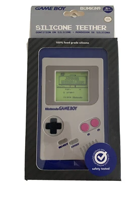 Mordedor de bebé de silicona Bumkins, Nintendo, Game Boy gris Game-Boy Foto 1 de 2