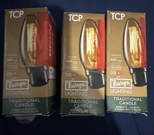 TCP Vintage Filament LED Edison Bulb With A Warm White Glow BC B22 4w 420 X3 - Picture 1 of 1