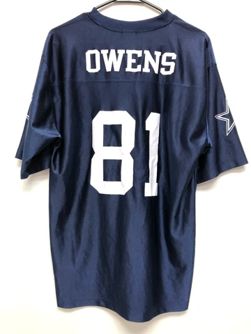 Dallas Cowboys Mens Blue V Neck Jersey Dallas Cowboys #81 Terrel Owens - Size M Cover
