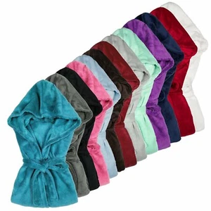 Bademantel Morgenmantel Saunamantel Wellness Kapuze Microfaser Damen Herren - Bild 1 von 30