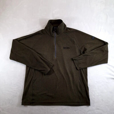 Regatta Jumper Mens Large Khaki Green 1/4 Zip Hiking Outdoor  - Image 1 of 4