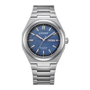 Citizen AW0130-85L Eco-Drive Super Titanium Sapphire Blue Dial Men's Watch - Picture 1 of 5