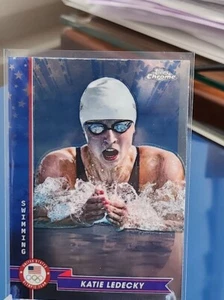 2024 Topps Chrome U.S. Olympic & Paralympic Team and Hopefuls - #1 Katie Ledecky - Bild 1 von 2