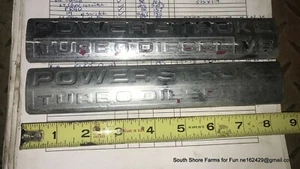 PAR DE EMBLEMAS DE PUERTA DE CAMIONETA FORD POWERSTROKE 6.0 05-07 F250 F350 F450 TURBO DIÉSEL - Imagen 1 de 2
