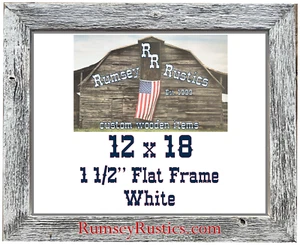 12"x18" white beach washed rustic barn picture frame barnwood wood 12 x 18 - Picture 1 of 18