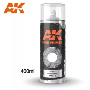 AK Interactive AK1011 - Imprimación Fina Blanca - Spray 400Ml (Incluye 2 Boquillas) - Imagen 1 de 1