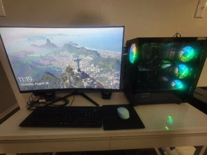 PC ASUS B550-F RYZEN 5 6c 3600 8gb RAM DDR4 1TB HDD 480GB SSD + Acer 32" curved - Picture 1 of 5