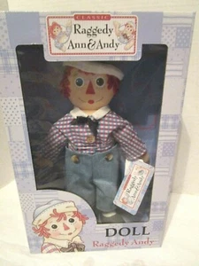 NEW 12" Raggedy Ann's brother Andy Vinyl/Rubber Doll Blue Outfit Japan Rare - Picture 1 of 6