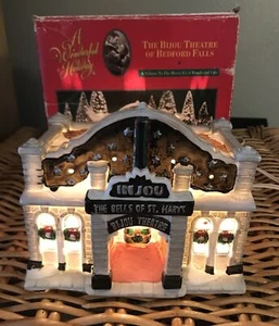 A Wonderful Life Holiday Christmas Village The Bijou Theater Of Bedford Falls - Picture 1 of 12