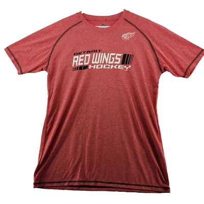 NHL Detroit Red Wings Hockey Men's Size L Red Short Sleeve Athletic T-Shirt - Image 1 of 4