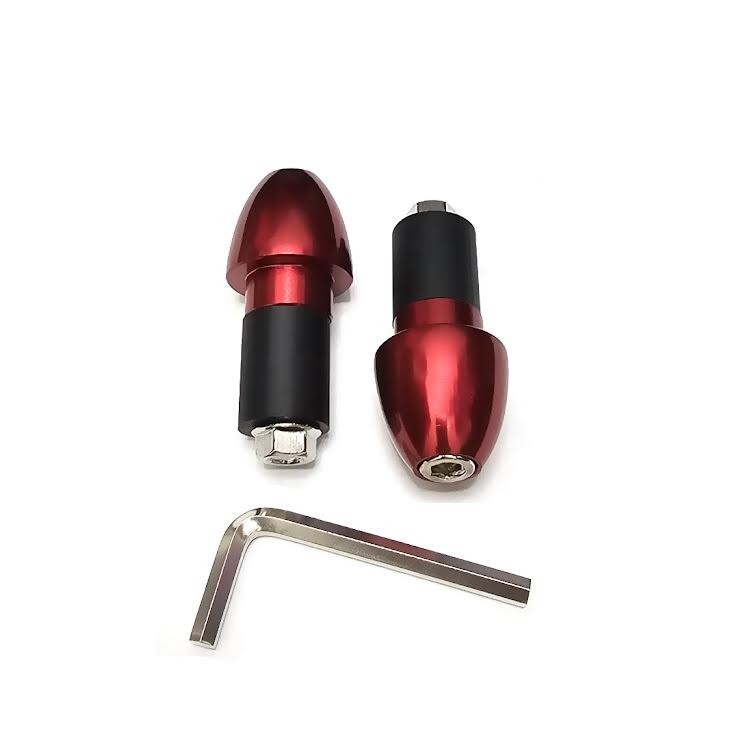 Contrappesi Per Manubrio Scooter/Moto - 2 Pezzi, 13mm, Nero, In Alluminio CNC, Peso 55g Cadauno - Foto 8