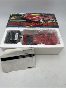 Vtg Red Lamborghini Countach Radio Shack RC Car 60-4074A Brand New Old Stock CIB - Picture 1 of 18