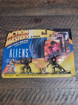 ¡SELLADO! Aliens Action Masters Die Cast Metal Coleccionables Kenner Paquete de 4 1994! Foto 1 de 4