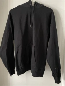 Sudadera con Capucha Hanes Negra Mezcla de Algodón Eco Inteligente Talla Grande - Imagen 1 de 3