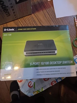 D-Link Gigabit 5 Port Desktop Switch DGS-2205 Wired Ethernet 10/100/1000  New - Image 1 of 4
