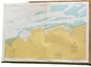 1979 Admiralty chart #1350 France North Coast Approaches to Dunkerque 104 x 71cm - Picture 1 of 7