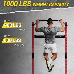 Folding Wall Mounted Squat Rack Multi-Functional Power Rack 1000 lbs Capacity - Picture 1 of 7