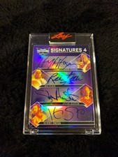 2023 LEAF VIBRANCE SIGNATURES 4 HULK HOGAN RIC FLAIR STEVE AUSTIN KENNY OMEGA...