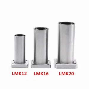 LMK6/8/10/12/13/16~60LUU Long Type Flange Bearing Bush Linear Shaft Bore 6-60mm - Picture 1 of 4