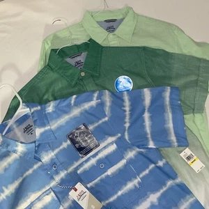 IZOD Saltwater Performance & Relaxed mens Medium Button Up Shirts NWT NEW - Picture 1 of 6