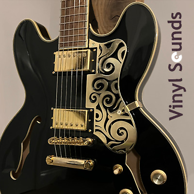Gibson ES 335 Epiphone Sheraton-II PRO Scratch Plate Polished Brass S Steel.