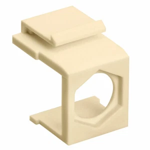 Inserto en blanco para conector tipo F - Paquete de 10 piezas marfil tamaño clave estándar - Imagen 1 de 2