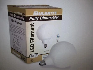 Bulbrite 60W Equivalent Dimmable Milky Filament Medium E26 LED Light Bulb 4PK - Picture 1 of 4