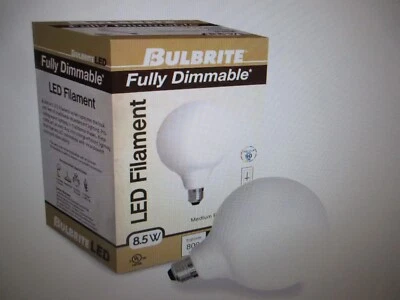 Bulbrite 60W Equivalent Dimmable Milky Filament Medium E26 LED Light Bulb 4PK - Image 1 of 4