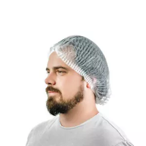 White SMS Pleated Large Bouffant Cap, 24 inch 1,000 PK Head Covers 210NW-24PL - Picture 1 of 3
