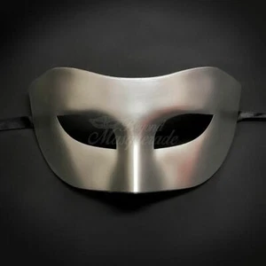 Masquerade Mask for Men Silver Phantom Party Halloween Costume Cosplay Masks - Picture 1 of 4