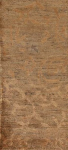 Nature Print Moroccan Oriental Runner Rug 2' 7" x 6' 7" Hand-knotted Indien rug - Picture 1 of 12