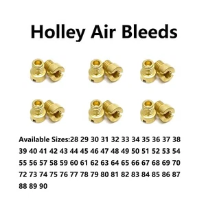 Holley Carburetor AIR BLEEDS 28 to 90 12 PACK CHOOSE 6 SIZES - GET 2 OF EACH - Picture 1 of 5