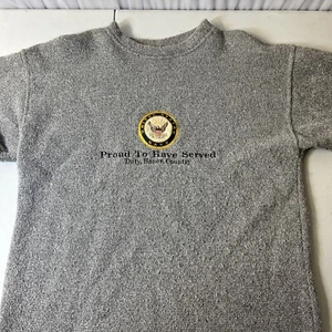 Vintage United States Navy Pullover Crewneck Sweatshirt Mens Size Medium Gray - Picture 1 of 4