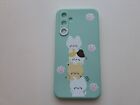 A54 Samsung phone case cover stand keychain-green-cats pattern-UK stock