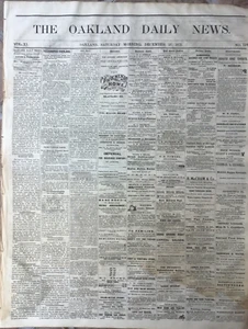 Periódico Oakland 1871 - Salvajismo cubano - Esclavitud de Alaska bajo nuevo dominio americano - Imagen 1 de 5