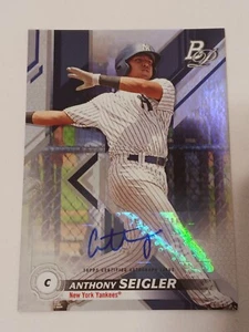 Anthony Seigler New York Yankees 2019 Bowman Platinum Certified Autograph Card - Picture 1 of 2