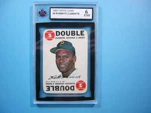 1968 TOPPS GAME MLB BASEBALL INSERT CARD #6 ROBERTO CLEMENTE KSA 6 EX/NM SHARP!! - Picture 1 of 4